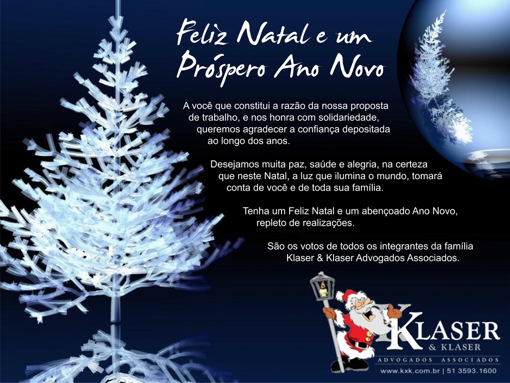 Feliz Natal e um abençoado Ano Novo - K & K :. Klaser & Klaser Advogados  Associados