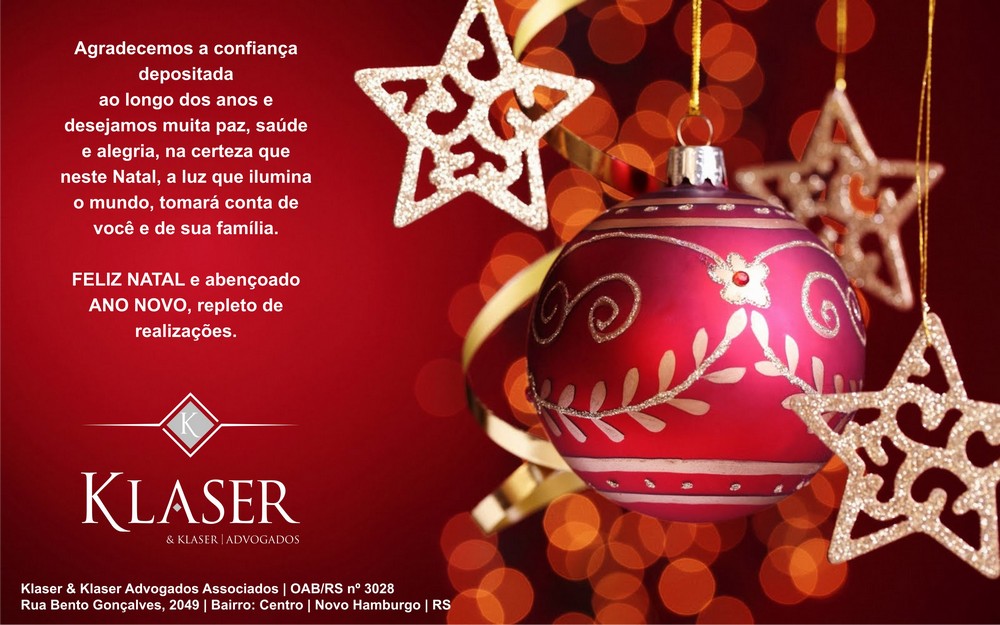 Feliz Natal e um Próspero Ano Novo - K & K :. Klaser & Klaser Advogados  Associados